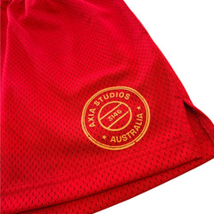 CLASSIC BADGE SHORTS - RED